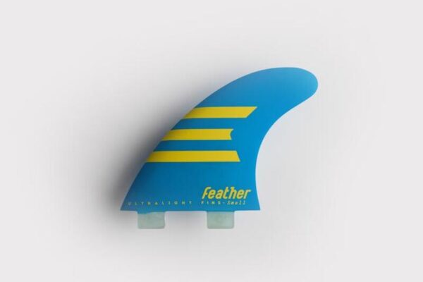 quillas-de-surf-feather-fins-hc-epoxy-ultraligth-dual tab-azul-amarillo