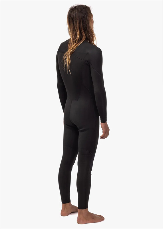 Traje de neopreno Vissla 7 Seas 4/3 mm chest zip negro para surf